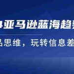 (11703期)2024亚马逊蓝海趋势选法,全新选品思维,玩转信息差