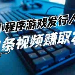 （11765期）抖音小程序-游戏发行人课程：带你玩转游戏任务变现，单条视频赚取25w