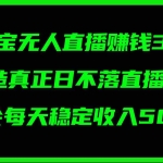 (11765期)淘宝无人直播赚钱3.0,打造真正日不落直播间 ,学会每天稳定收入500+