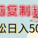 （11805期）无脑复制粘贴，小白轻松上手，零成本轻松日入500+
