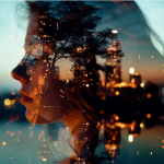 惊爆！一键解锁大片级效果，PS 双重曝光动作燃爆世界