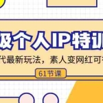 (11877期)超级个人IP特训营,个人IP时代才最新玩法,素人变网红可行性方案 (61节)