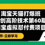 (11957期)淘宝天猫-打爆班:原创高阶技术第60期,淘宝虚拟怼付费项目-18节