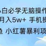 (11953期)2024热门暴利手机操作项目,简单无脑操作,每单利润最少500