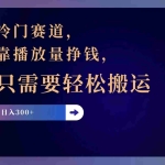 (11965期)冷门赛道,靠播放量挣钱,只需要轻松搬运,日赚300+