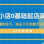 (11977期)抖音小店0基础起店实操课,打造单品爆款技巧、商品卡引流模式与推流算法等