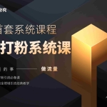 (12037期)全网首套系统打粉课,日入3000+,手把手各行引流SOP团队实战教程
