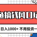 (12006期)闲鱼搞钱风口玩法 日入1000+ 不用投资一分钱 新手小白轻松上手
