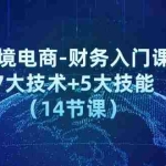 (12047期)跨境电商-财务入门课:7大技术+5大技能(14节课)