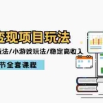 (12075期)小程序变现项目玩法:图文玩法/工具玩法/小游戏玩法/稳定高收入/173节课程