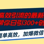 (12064期)百度高效引流的最新技术,轻松帮你日引300+创业粉,简单高效,加爆微信