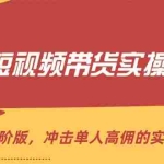 (12061期)京东短视频带货实操教程,从1-100进阶版,冲击单人高佣的实操方法讲解