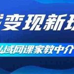 (12089期)私域变现新玩法,网课家教中介,只做渠道和流量,让大学生给你打工、0…