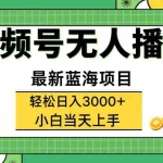 (12128期)视频号无人播剧,轻松日入3000+,最新蓝海项目,拉爆流量收益,多种变…