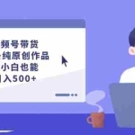 (12218期)微信视频号带货,5分钟1条纯原创作品,照着做小白也能轻松日入500+