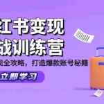 (12216期)小红书变现实战训练营:定位·流量·变现全攻略,打造爆款账号秘籍