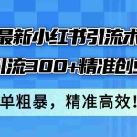 (12215期)24年最新小红书引流术3.0,单日引流300+精准创业粉,简单粗暴,精准高效!