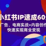 (12202期)小红书 IP速成60天:广告、电商实战+内容创作,快速实现商业变现