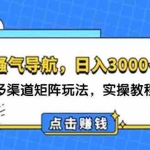 (12255期)日入3000+ 骚气导航,多渠道矩阵玩法,实操教程