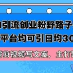 (12281期)Soul引流创业粉野路子方法,交友平台均可引日均300+,无需剪视频写文案…