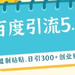 (12331期)百度引流5.0,复制粘贴,日引300+创业粉,加爆你的微信