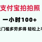(12386期)支付宝拍拍照 一小时100+ 无任何门槛  多劳多得 一台手机轻松操做