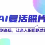 (12477期)AI复活照片技巧课:基础到高级,让亲人旧照跃然屏上(无水印)