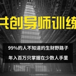 (12504期)IP共创导师训练营 99%的人不知道的生财野路子 只掌握在少数人手里