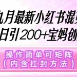 （12530期）小红书混剪引流，单号日引200+宝妈创业粉，操作简单可矩阵（内含扛封…