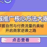 （12574期）同城推广核心方法大揭秘：掌握自然与付费流量的奥秘，开启商家逆袭之路