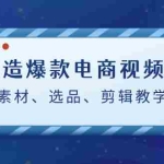 (12596期)打造爆款电商视频号:素材、选品、剪辑教程(附工具)