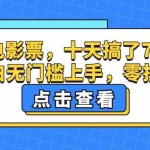 (12665期)靠卖电影票,十天搞了7000+,小白无门槛上手,零投入!