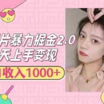 (12695期)美女图片暴力掘金2.0,轻松日入1000+,简单易上手