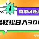 (12740期)0撸3.0,轻松日收300+,简单可矩阵操作