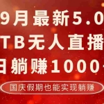 (12730期)9月最新TB无人,日躺赚1000+,不违规不封号,国庆假期也能躺!