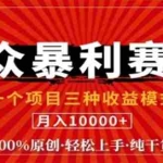 （12756期）视频号最新爆火赛道，三种可收益模式，0粉新号条条原创条条热门 日入1000+