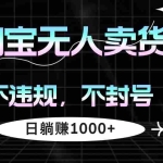 (12780期)淘宝无人卖货4,不违规不封号,简单无脑,日躺赚1000+
