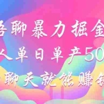 (12842期)语聊暴力掘金,聊聊天就能赚钱,小白也能无脑做,单人单日单产500+