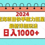(12828期)2024最新蓝海项目快手磁力巨星最新最详细玩法
