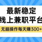 (12893期)揭秘稳定的线上兼职平台,无脑操作每天赚300+