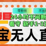 (12889期)淘宝无人直播3.0,不违规不封号,轻松月入3W+,长期稳定