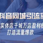 (12927期)2024抖音同城引流实战课:揭秘实体店千城万店盈利模式,打造流量爆款