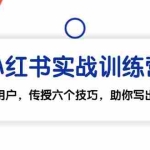 (12925期)小红书实战训练营:精准定位用户,传授六个技巧,助你写出爆款笔记