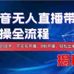 (13001期)在线赚钱新途径:如何用抖音无人直播实现财务自由,全套实操流程,含…