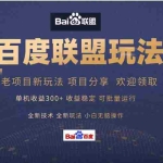 (13076期)百度联盟 单机300+课程分享 小白可无脑操作