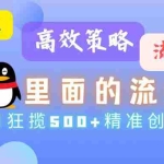 (13068期)流量蓝海,抓住QQ里面的流量密码!高效策略,单日狂揽500+精准创业粉