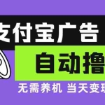 (13101期)支付宝广告全自动撸金,无需养机,当天落地500+