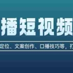 (13162期)口播短视频班:覆盖个人定位、文案创作、口播技巧等,打造个人IP