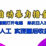 (13186期)全自动暴力撸金,只需要打开电脑,单机日入300+无需人工,实现睡后收益