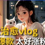 (13172期)AI治愈系vlog动画视频,小红书1个月轻松涨粉破万,商单报价1500+日入2000+